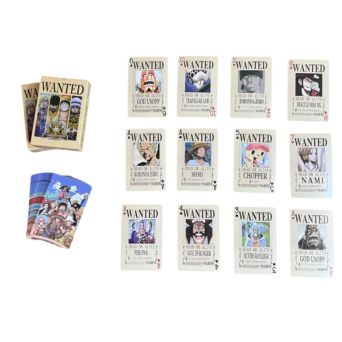 ورق المطلوبين ون بيس One Piece Wanted Playing Cards