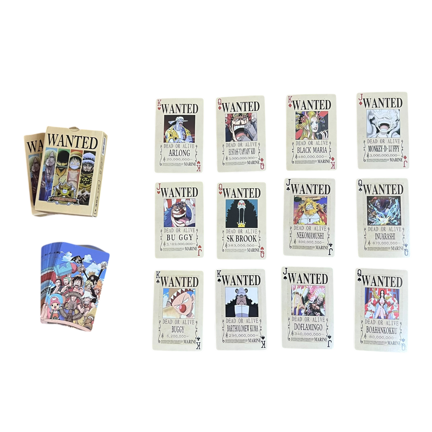 ورق المطلوبين ون بيس One Piece Wanted Playing Cards